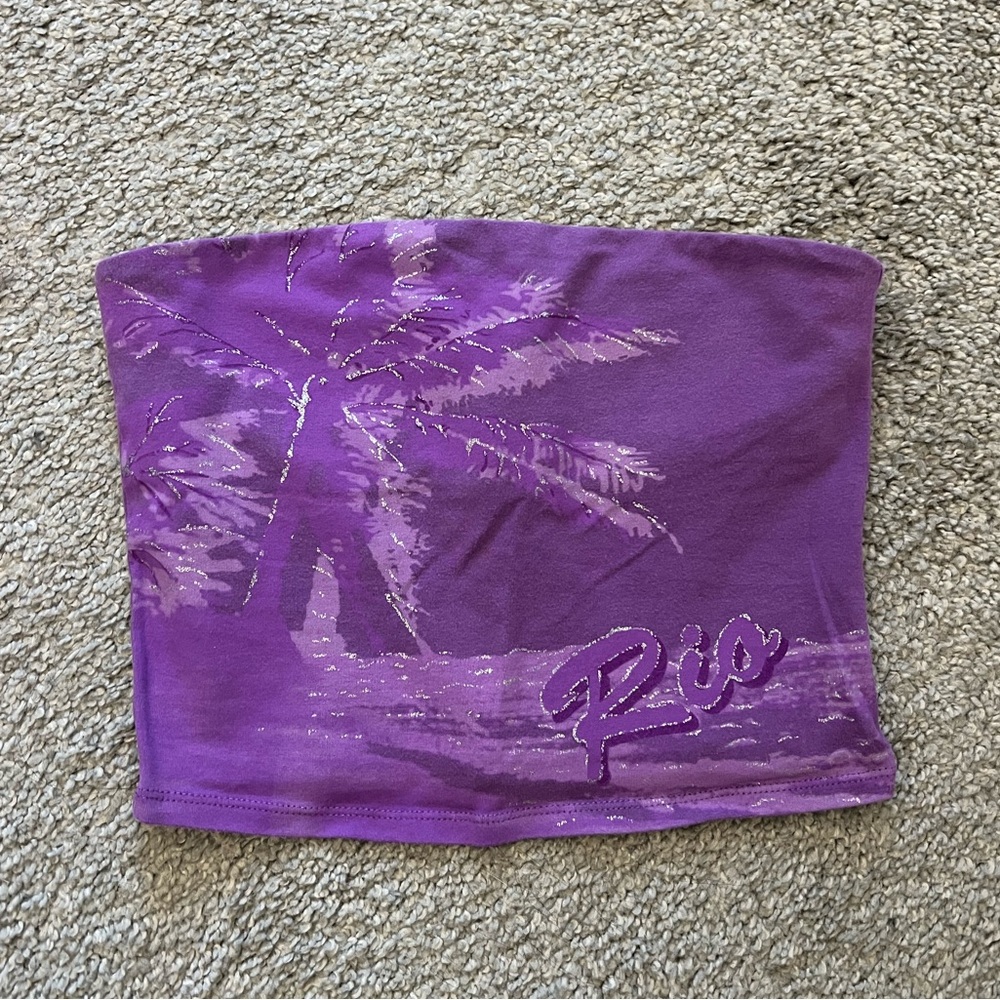 Vintage Y2K Purple Express Rio Tube Top